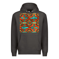 Smoke native american aztec seamless pattern 2 Premium Hoodie - BundleAndBundleShop