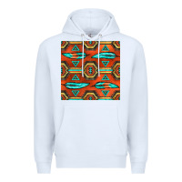 White native american aztec seamless pattern 2 Premium Hoodie - BundleAndBundleShop