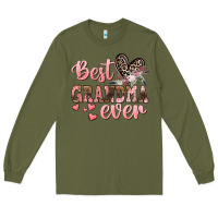 Army Green Best Grandma ever Mother's Day Long Sleeve Tee - CowGirlArtShop