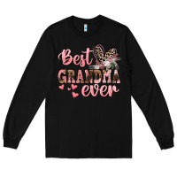Black Best Grandma ever Mother's Day Long Sleeve Tee - CowGirlArtShop