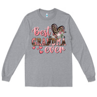 Heather Grey Best Grandma ever Mother's Day Long Sleeve Tee - CowGirlArtShop