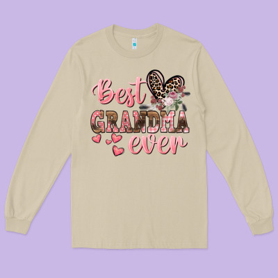 Best Grandma Ever Mother's Day Long Sleeve Tee Designed By Cowgirlartshop