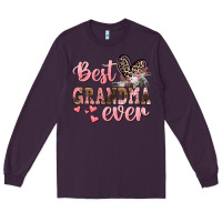 Plum Best Grandma ever Mother's Day Long Sleeve Tee - CowGirlArtShop