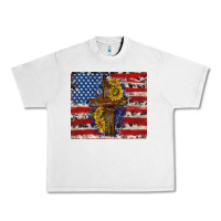 Lunar Rock jesus christ with american flag Urban Heavy Tee - TumblerDesignByShophia