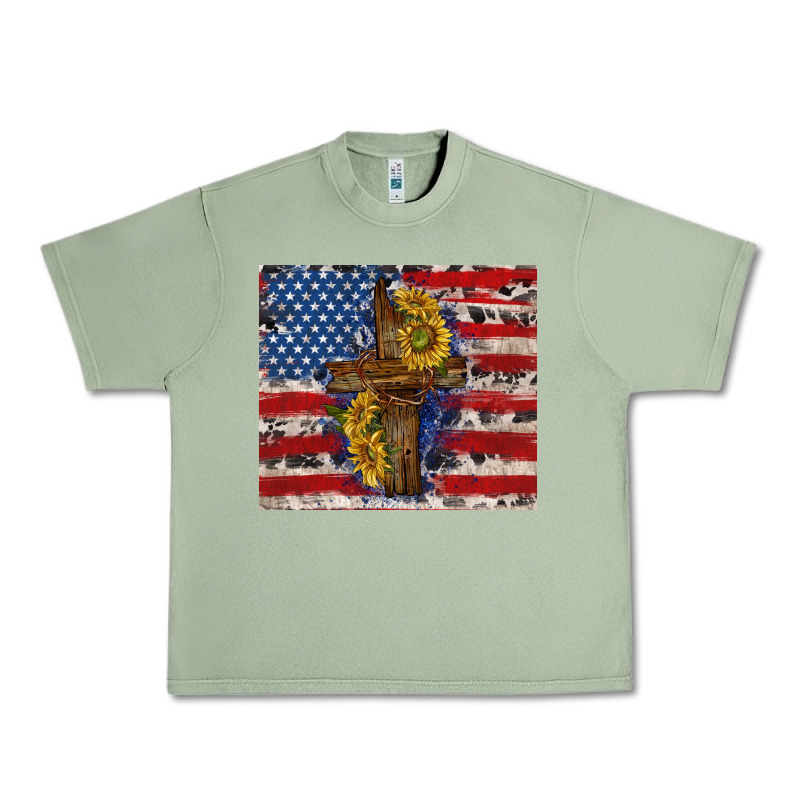 Jesus Christ With American Flag Urban Heavy Tee by TumblerDesignByShophia | Teevron