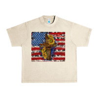 Sandshell jesus christ with american flag Urban Heavy Tee - TumblerDesignByShophia