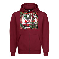 Burgundy christmas homecoming celebration Zipper Hoodie - CowhideDigitalArt