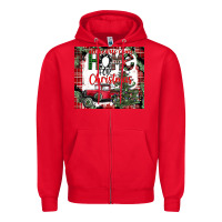 Red christmas homecoming celebration Zipper Hoodie - CowhideDigitalArt
