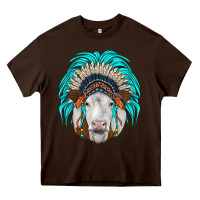 Chocolate Brown simmental indian headdress Heavy Core Tee - JahusDesignShop