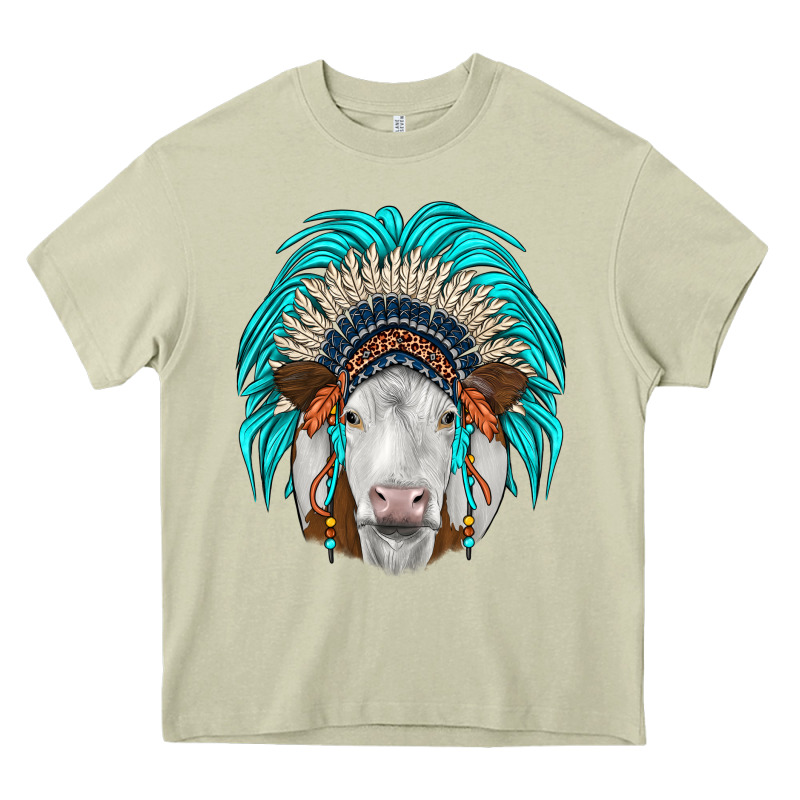 Simmental Indian Headdress Heavy Core Tee by JahusDesignShop | Teevron