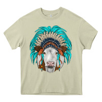 Mossy simmental indian headdress Heavy Core Tee - JahusDesignShop