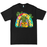 Black pineapple rainbow Premium Tee - BarkalooDesign