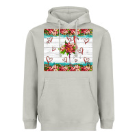 Moon Dust flamingo with tropical flowers Heavyweight Hoodie - Artiststas