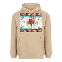 Mushroom flamingo with tropical flowers Heavyweight Hoodie - Artiststas