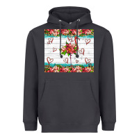 Smoke flamingo with tropical flowers Heavyweight Hoodie - Artiststas