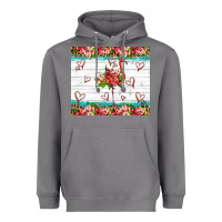 Storm flamingo with tropical flowers Heavyweight Hoodie - Artiststas