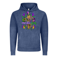 Vintage Denim mardi gras fleur de lis Vintage Hoodie - CowGirlArtShop