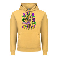 Vintage Mustard mardi gras fleur de lis Vintage Hoodie - CowGirlArtShop