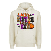 Oatmeal Heather little sister biggest fan basketball Premium Hoodie - Jasminsmagicworld