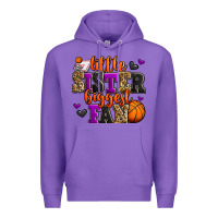 Purple little sister biggest fan basketball Premium Hoodie - Jasminsmagicworld