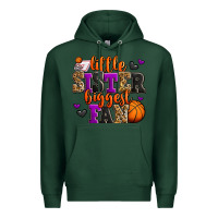 Sports Green little sister biggest fan basketball Premium Hoodie - Jasminsmagicworld