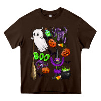 Chocolate Brown cute ghost Heavy Core Tee - LillyAllenDesigns