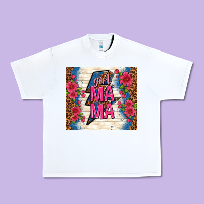 Girl Mama Thunder With Flowers Urban Heavy Tee Designed By Tumblerdesignbyshophia