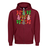 Burgundy festive holiday decor Zipper Hoodie - CowhideDigitalArt