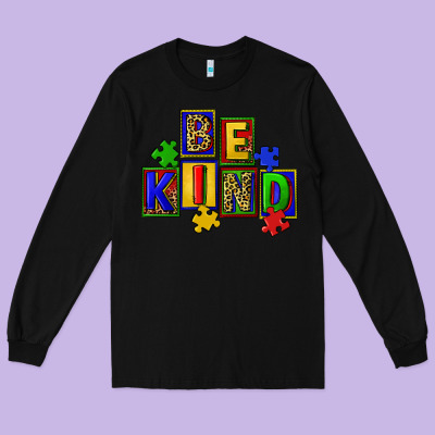 Be Kind Long Sleeve Tee Designed By Cowgirlartshop
