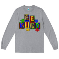 Heather Grey Be kind Long Sleeve Tee - CowGirlArtShop