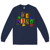 Navy Be kind Long Sleeve Tee - CowGirlArtShop