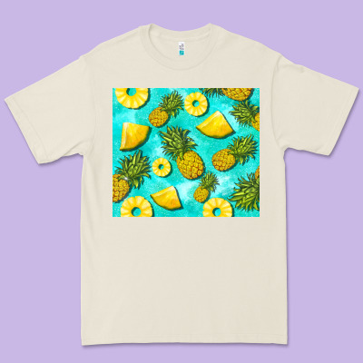 Blue Pineapple Premium Tee Designed By Barkaloodesign