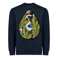 Navy mexican teardrop  3 Heavyweight Sweatshirt - BundleAndBundleShop