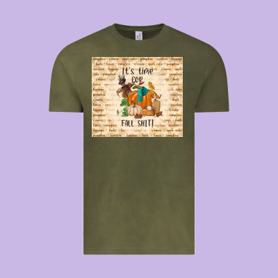 It's Time For Fall Shit Vintage Tee Designed By Tumblerdesignbyshophia