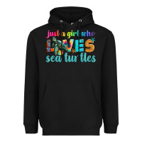 Black just a girl who loves sea turtle Heavyweight Hoodie - Artiststas