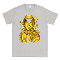 Moon Dust Childhood Cancer yellow ribbon with boxing gloves Classic Tee - NancyCooperArtShop