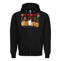 Black christmas calories dont count Zipper Hoodie - CowhideDigitalArt