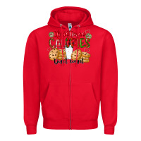 Red christmas calories dont count Zipper Hoodie - CowhideDigitalArt
