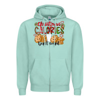 Seafoam christmas calories dont count Zipper Hoodie - CowhideDigitalArt