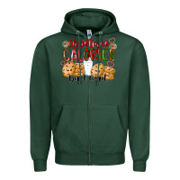 Sports Green christmas calories dont count Zipper Hoodie - CowhideDigitalArt