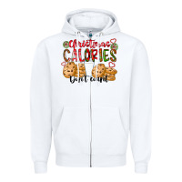 White christmas calories dont count Zipper Hoodie - CowhideDigitalArt