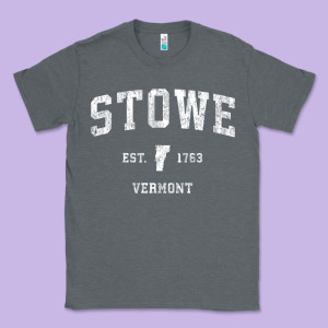 Stowe Vermont Vt Vintage Athletic Sports Classic Tee Designed By Minhpixels