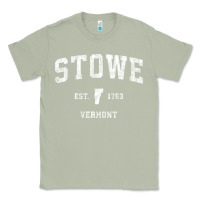 Matcha Stowe Vermont Vt Vintage Athletic Sports Classic Tee - minhPixels