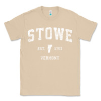 Mushroom Stowe Vermont Vt Vintage Athletic Sports Classic Tee - minhPixels