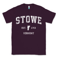 Plum Stowe Vermont Vt Vintage Athletic Sports Classic Tee - minhPixels