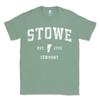 Sage Stowe Vermont Vt Vintage Athletic Sports Classic Tee - minhPixels