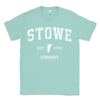 Seafoam Stowe Vermont Vt Vintage Athletic Sports Classic Tee - minhPixels