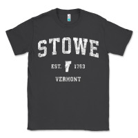 Smoke Stowe Vermont Vt Vintage Athletic Sports Classic Tee - minhPixels