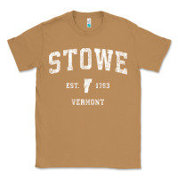 Toasted Coconut Stowe Vermont Vt Vintage Athletic Sports Classic Tee - minhPixels