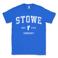 True Royal Stowe Vermont Vt Vintage Athletic Sports Classic Tee - minhPixels
